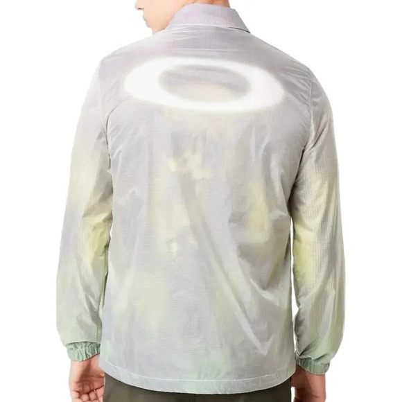 NWT Oakley Instacop Sunset Coaches Full Zip Rain Windbreaker Jacket Neon Green L - Picture 3 of 13